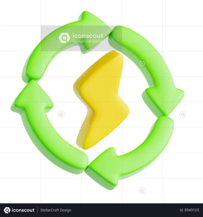 Renewable Energy  3D Icon