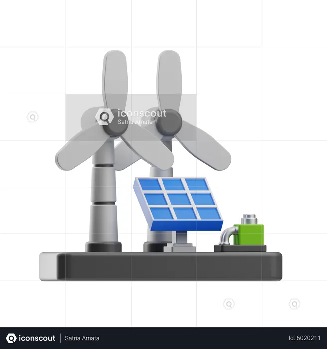 Renewable Energy  3D Icon