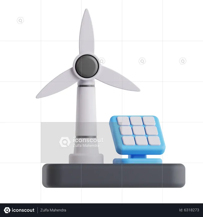 Renewable Energy Source  3D Icon