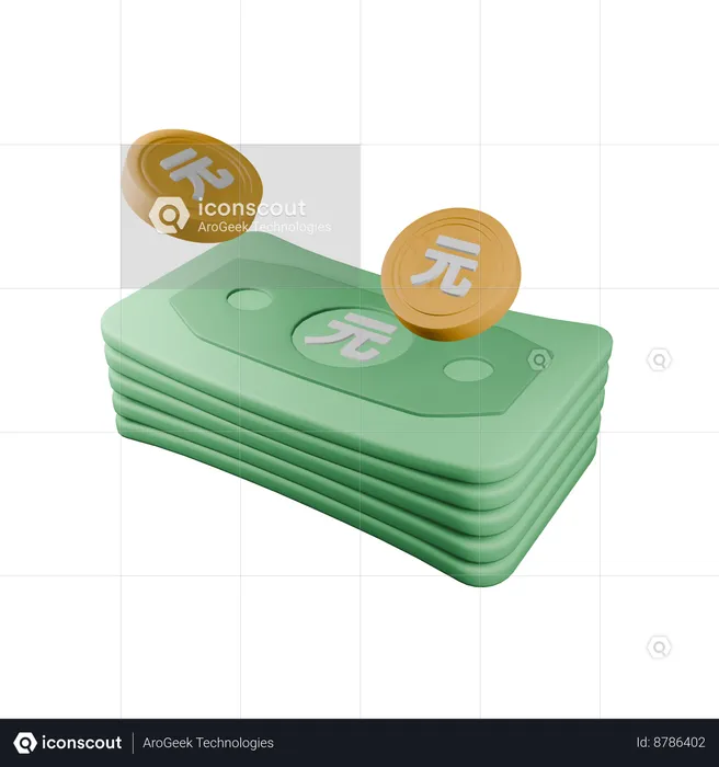 Renminbi  3D Icon