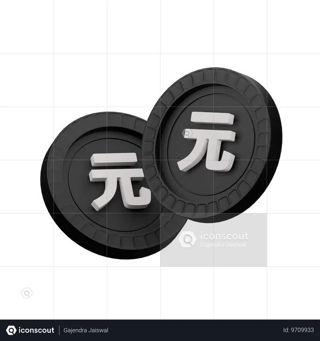 Renminbi  3D Icon