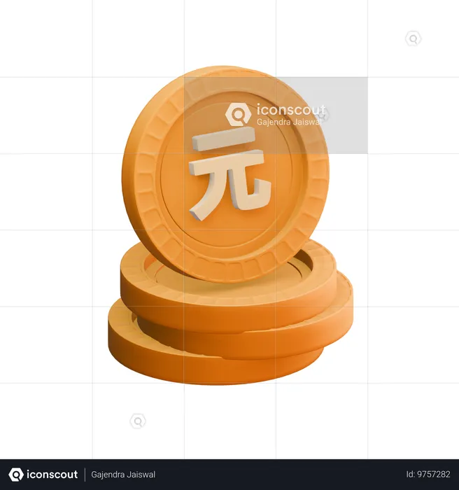 Renminbi  3D Icon