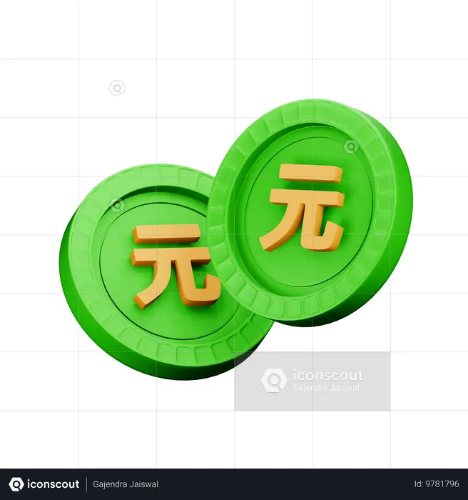 인민폐  3D Icon