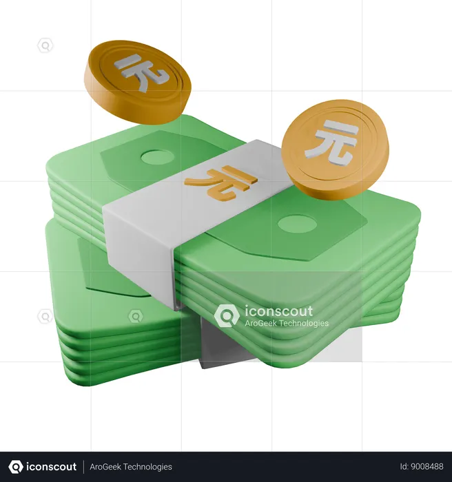 Renminbi  3D Icon