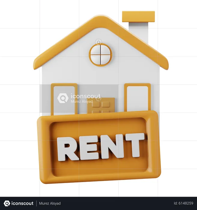 Rent House  3D Icon