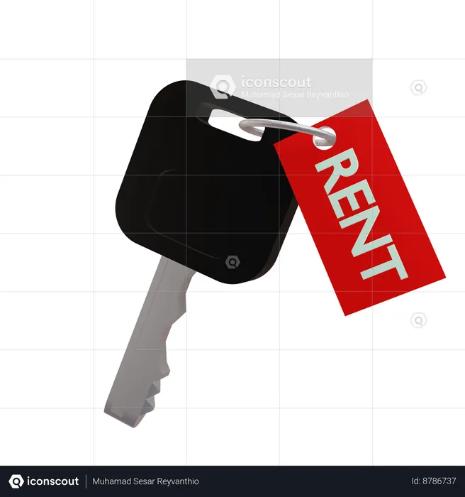 Rent Key  3D Icon
