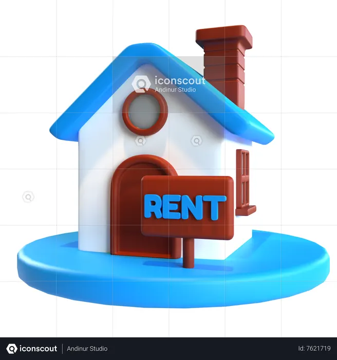 Rent Real Estate  3D Icon