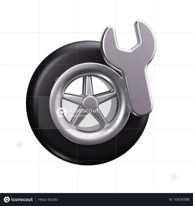 Réparation de pneus  3D Icon