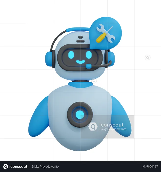 Reparatur-Chatbot  3D Icon