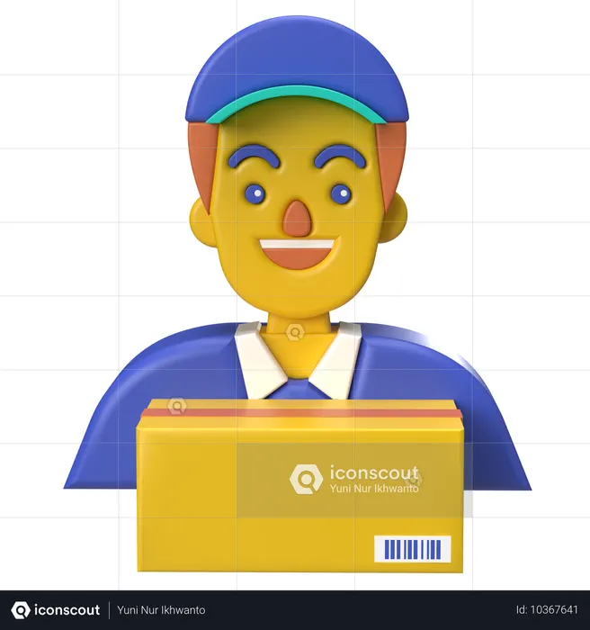 Chico de entrega  3D Icon