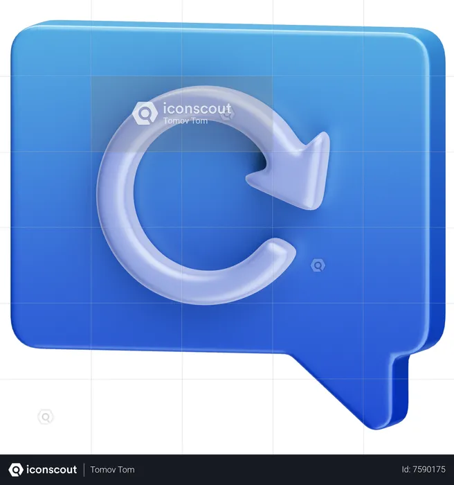 Repeat Message  3D Icon