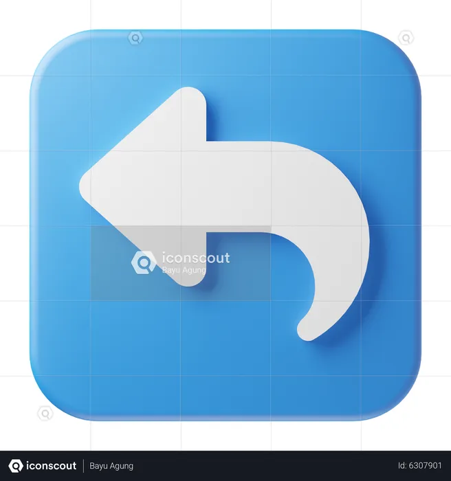 Reply Button  3D Icon