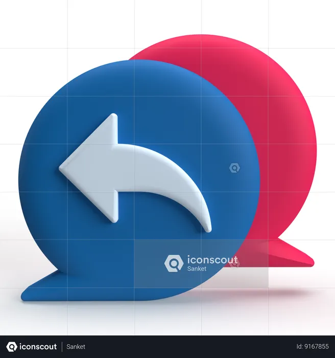 Reply Chat  3D Icon