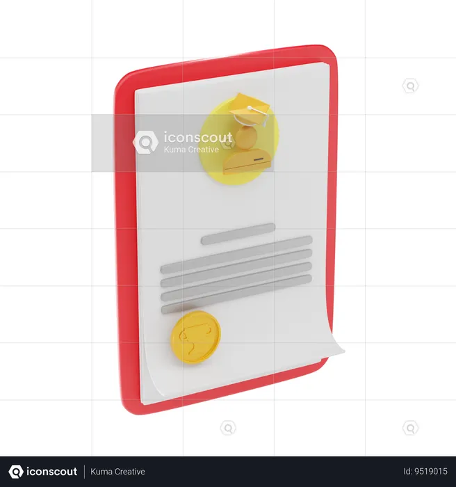 Report Card  3D Icon