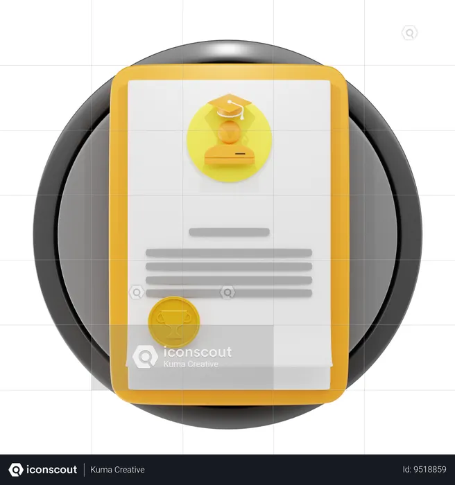 Report Card  3D Icon