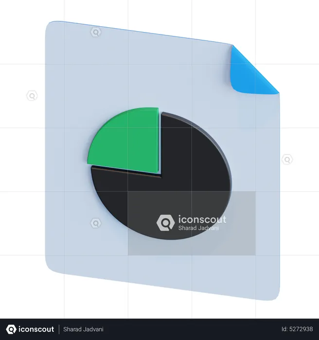 Report Pie Chart  3D Icon