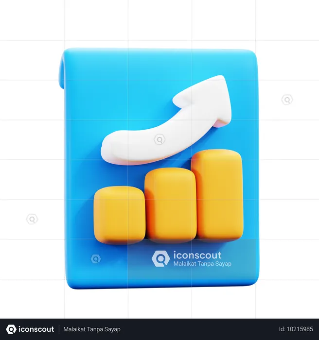 Reporte de negocios  3D Icon