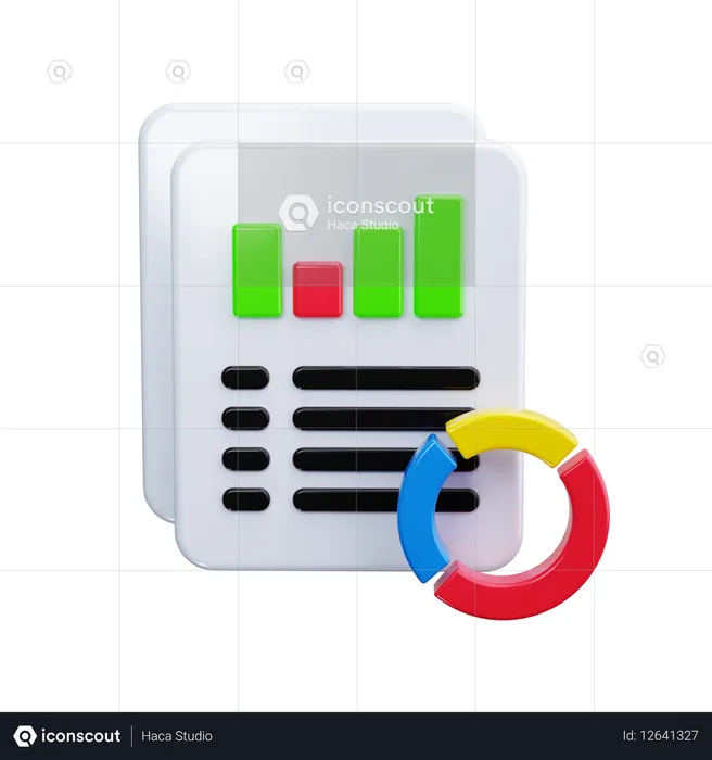 Reporting  3D Icon