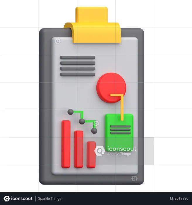 Representación estadística  3D Icon