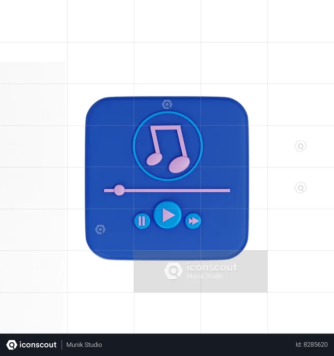 Reproductor de música  3D Icon