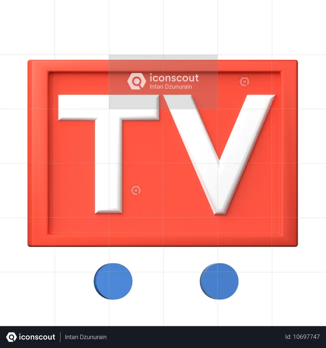 Reproductor de televisión  3D Icon