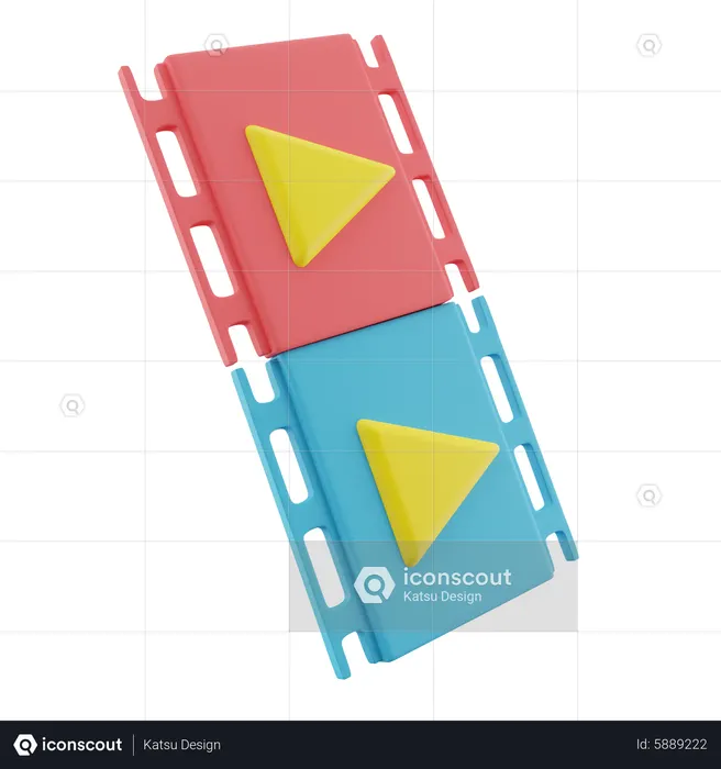 Reproductor multimedia de rollos de película  3D Icon