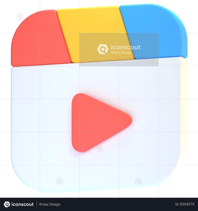 Reprodutor de vídeo  3D Icon