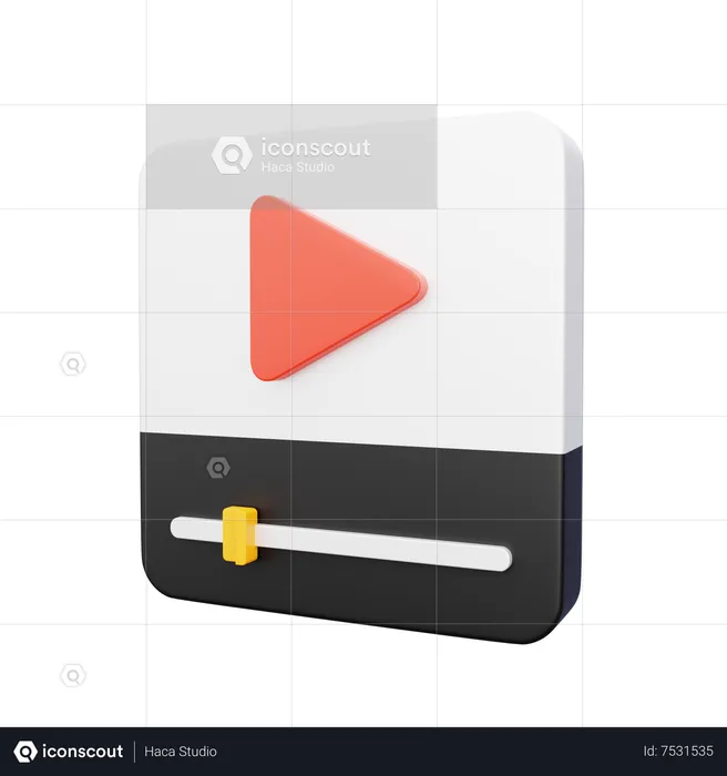 Reprodutor de vídeo  3D Icon