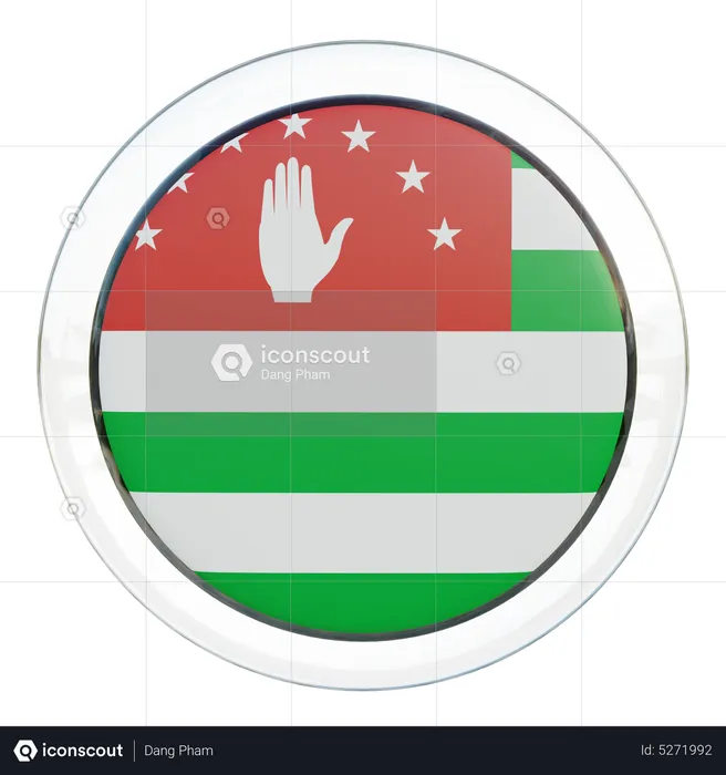 Republic of Abkhazia Round Flag Flag 3D Icon