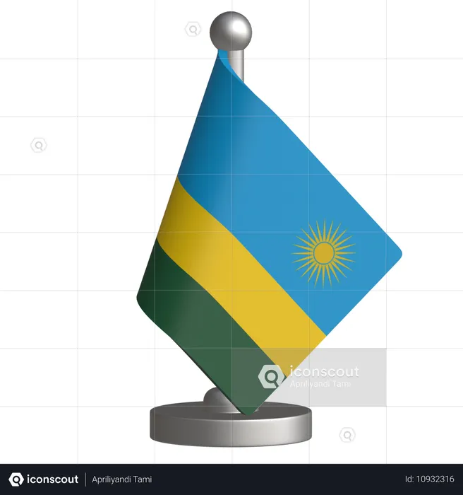 Republic of Rwanda  3D Icon