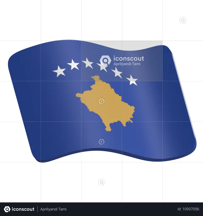 República de Kosovo J  3D Icon