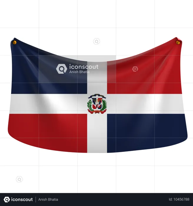 República Dominicana Flag 3D Icon