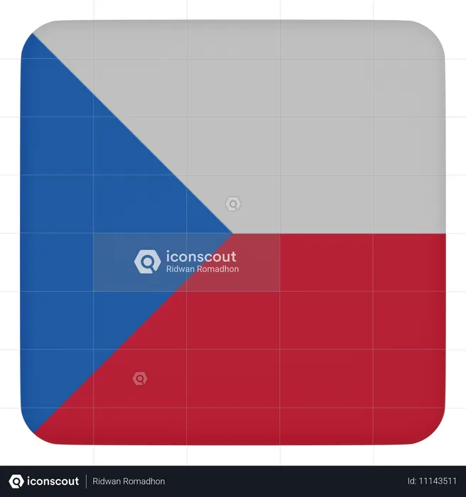 République tchèque Flag 3D Icon