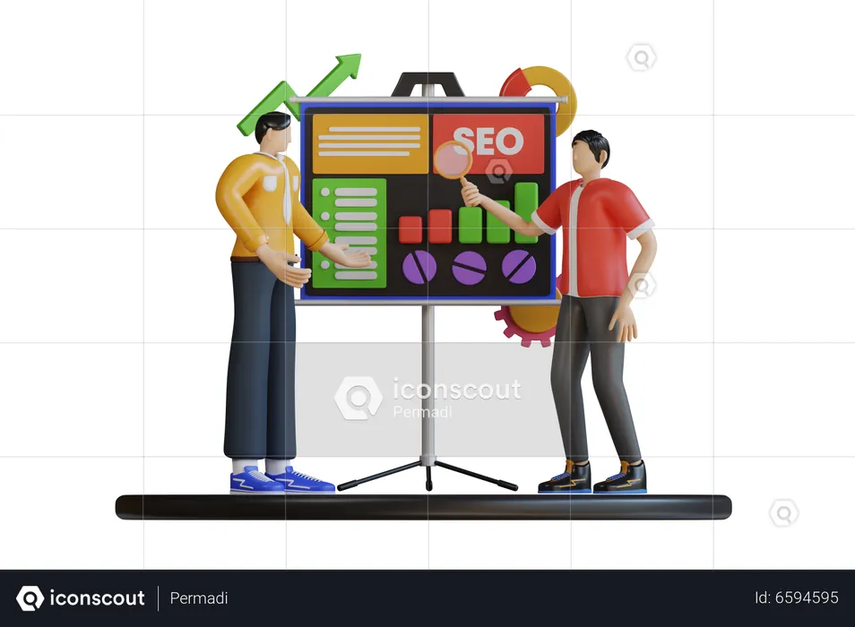 Research On Seo Strategy  3D Illustration