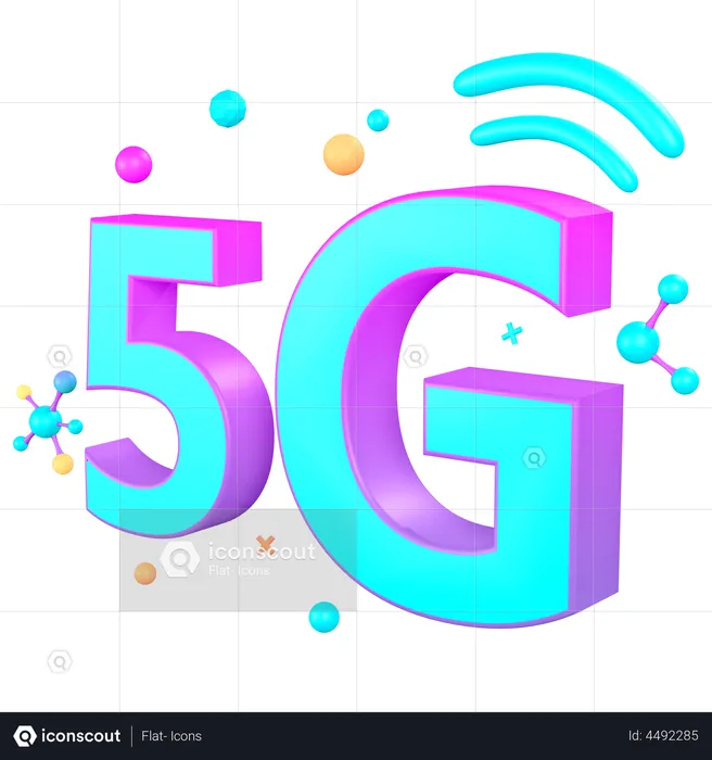 Réseau 5g  3D Illustration