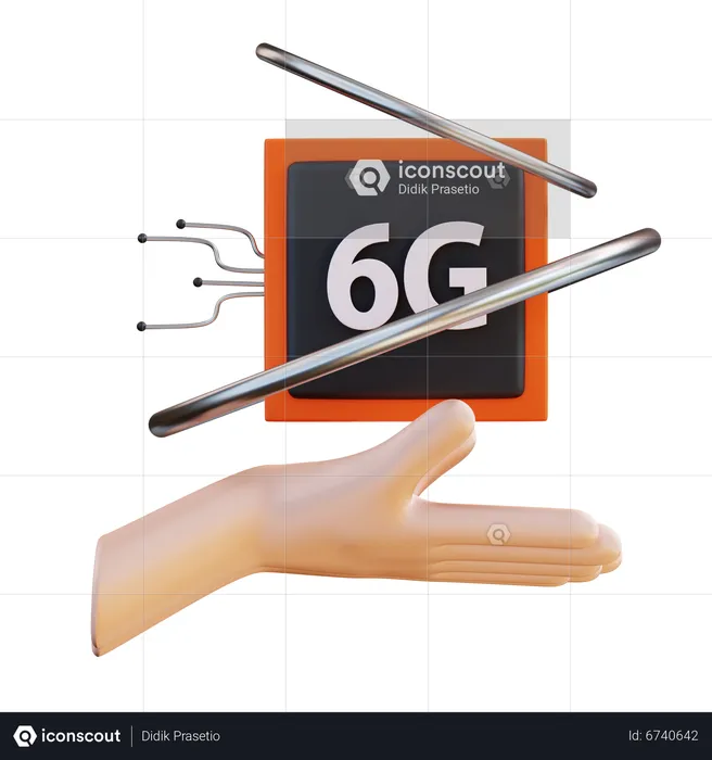 Réseau 6G  3D Icon