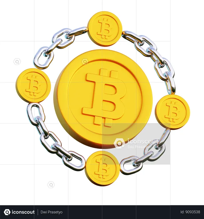 Réseau Bitcoin  3D Icon