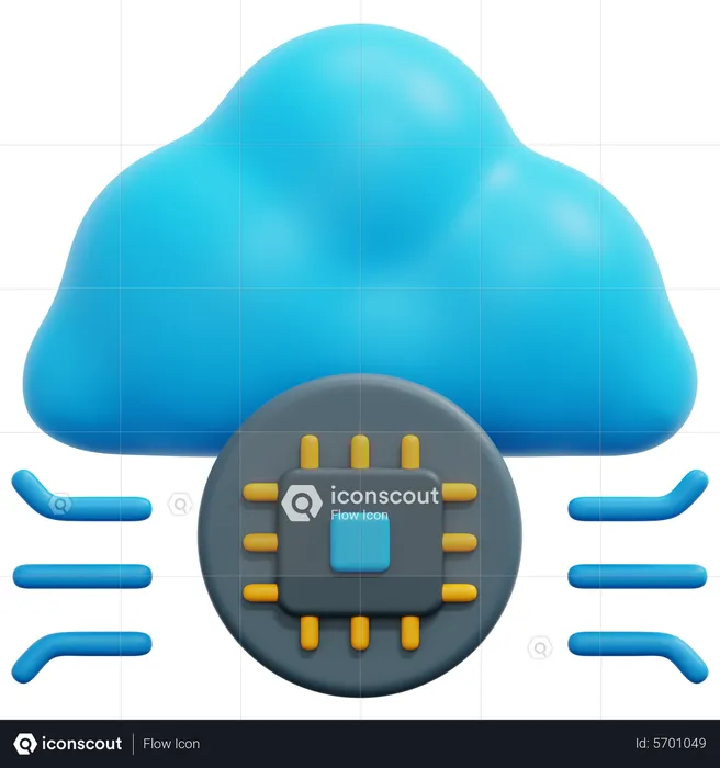 Réseau cloud  3D Icon