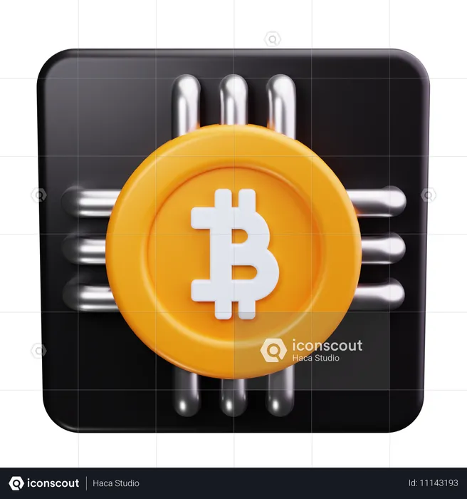 Réseau de crypto-monnaie  3D Icon