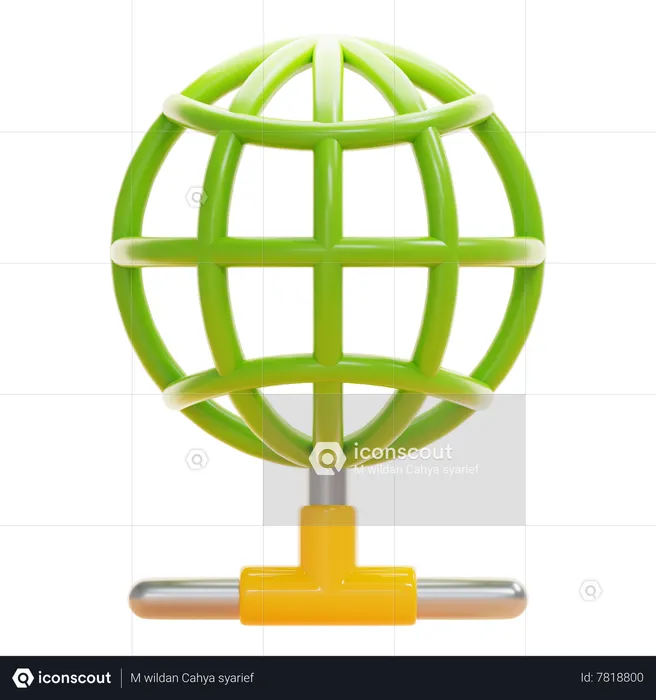 Réseau Internet  3D Icon