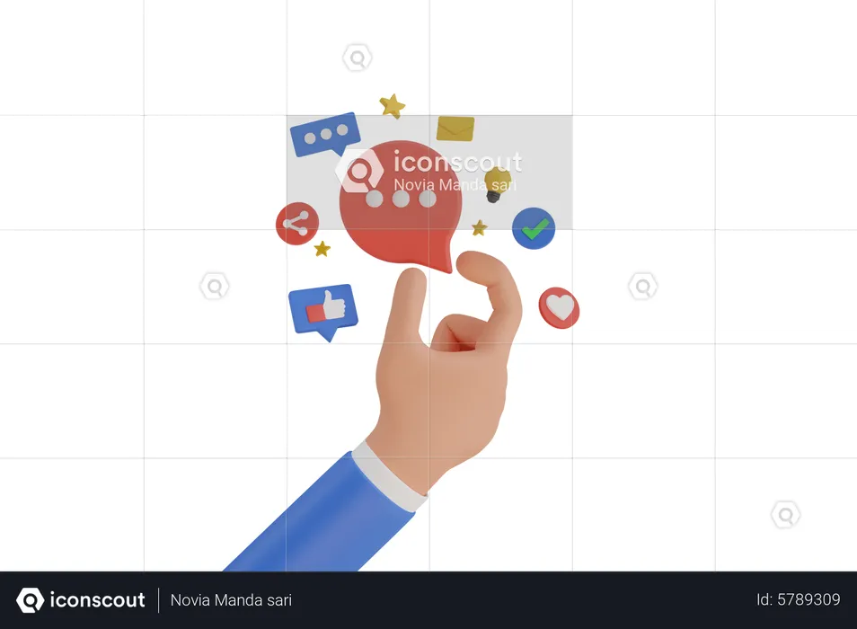 Réseaux sociaux  3D Icon