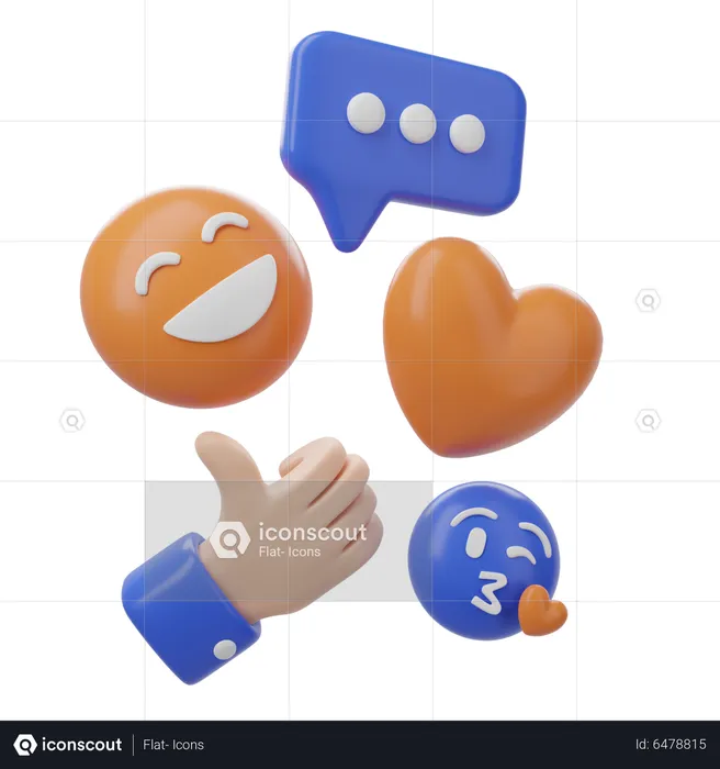 Réseaux sociaux  3D Icon