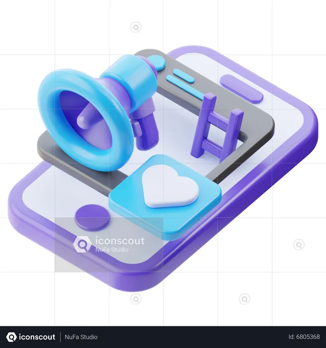 Réseaux sociaux  3D Icon