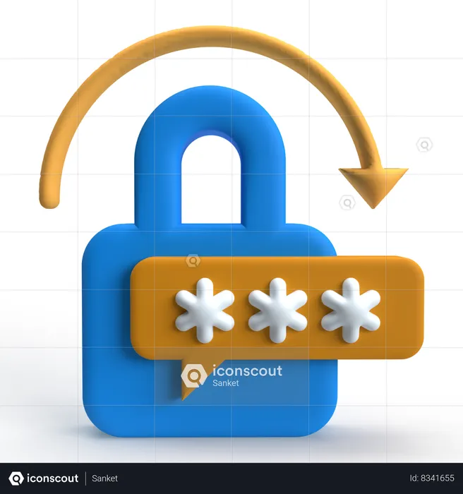 Reset Password  3D Icon