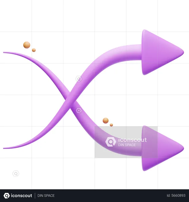 Reshuffle Arrow  3D Icon