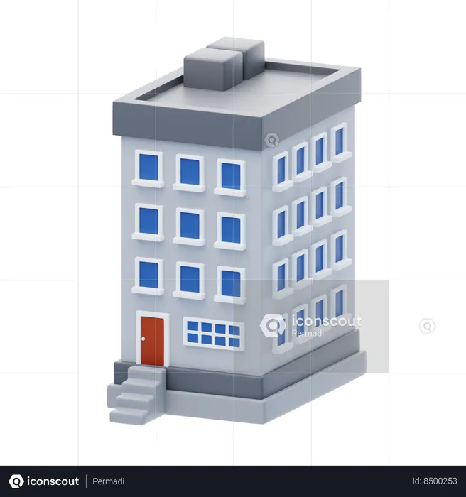 Residential Building  3D Icon