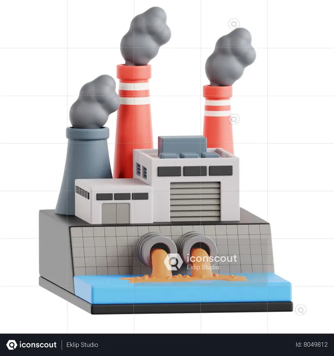Residuos industriales  3D Icon