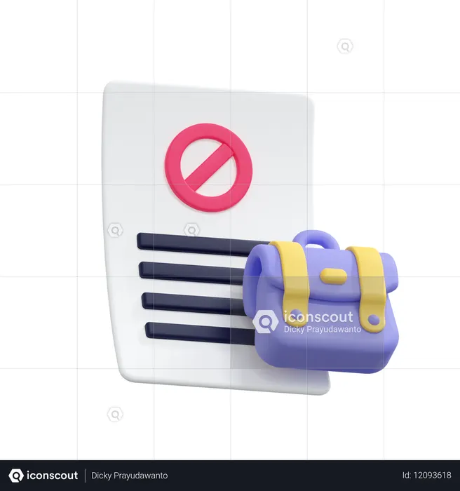 Resignation Letter  3D Icon