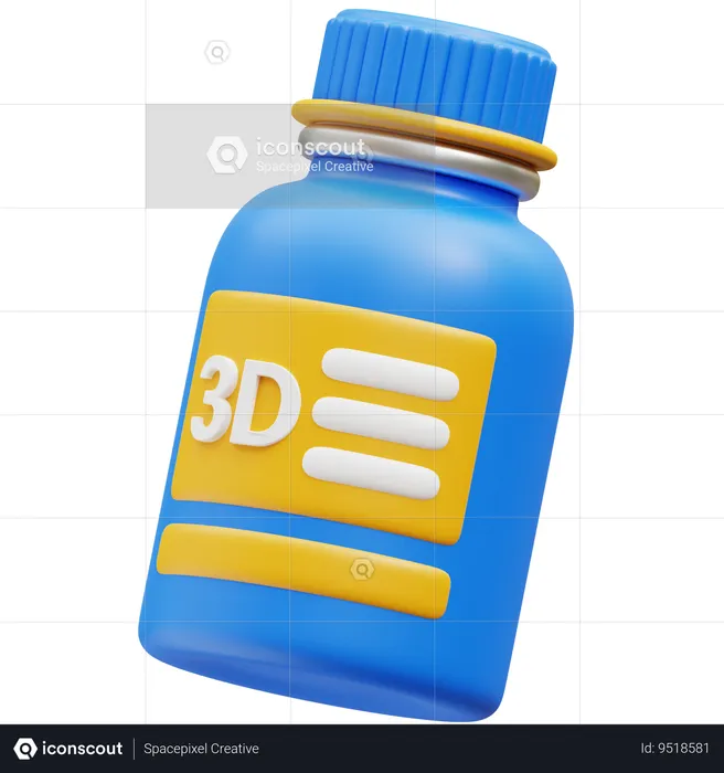 Resin Bottle  3D Icon