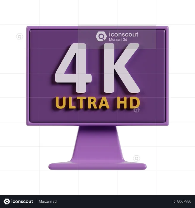 Resolução 4K  3D Icon